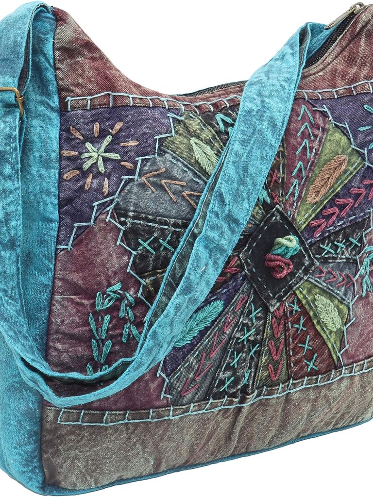 Handmade, Cotton Messenger Style Shoulder Bags For Women.